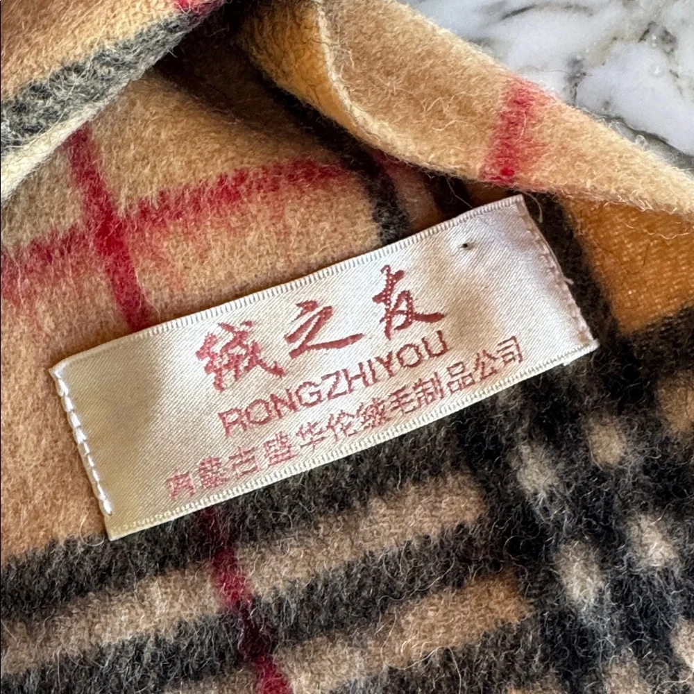 RONGZHIYOU Nova Check Wool Scarf